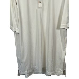 Peter Millar Summer Comfort White Golf Polo Shirt Size Large